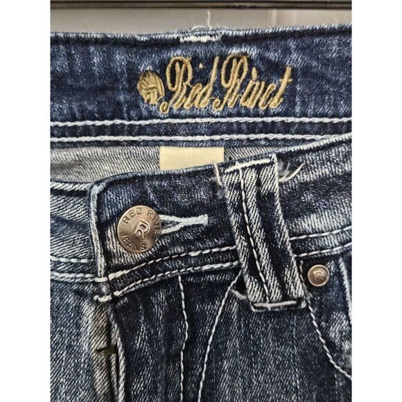 Red Rivet Skinny Jeans Size 5 - Picture 5 of 7